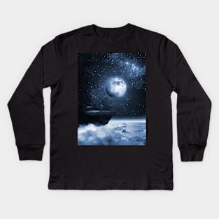 The Moon is beautiful, isn’t it? Kids Long Sleeve T-Shirt